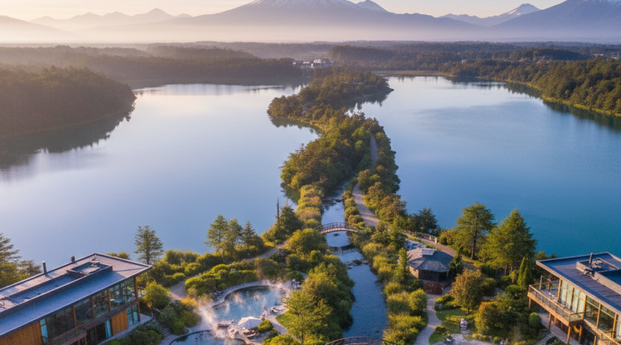 Descubre el Balneario Lacustre Termal entre Dos Lagos en Chile