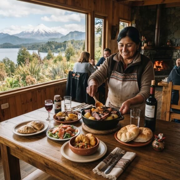 Gastronomía típica del sur de Chile: dónde probar platos locales cerca de Coñaripe